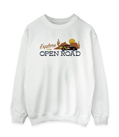 Disney - Sweat CARS EXPLORE THE OPEN ROAD - Femme (Blanc) - UTBI11971