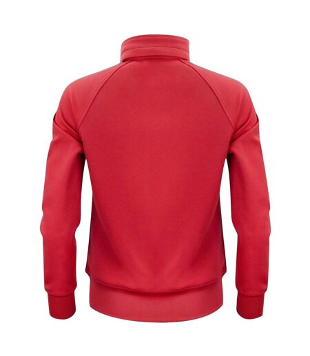 Womens/ladies Jog Sweat Jacket Red Printer