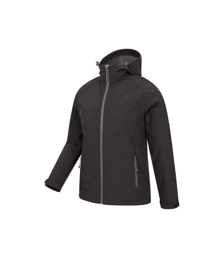 Mens Exodus Waterproof Soft Shell Jacket Black Mountain Warehouse