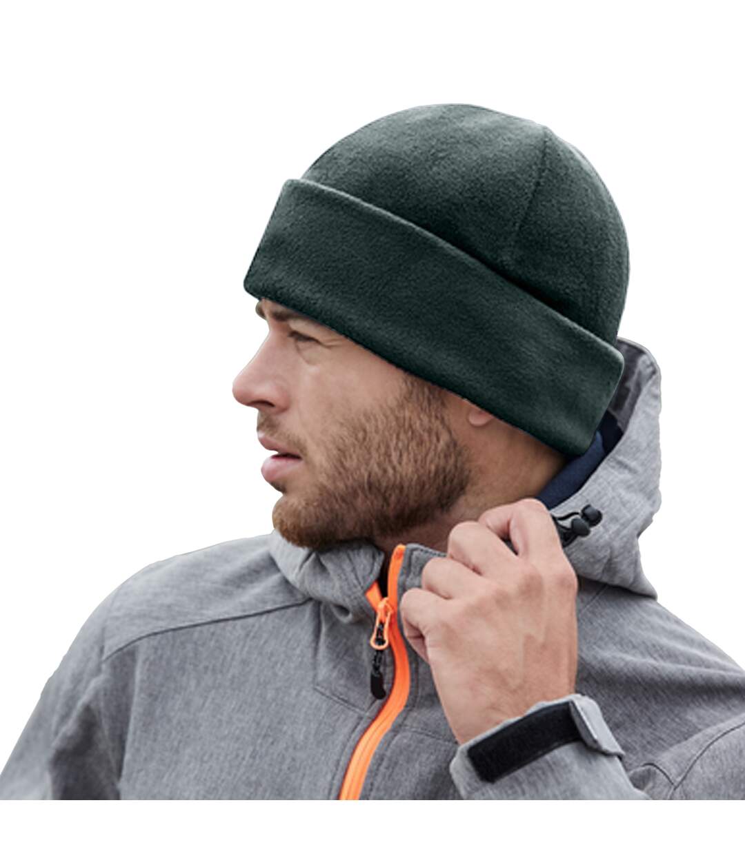 Recycled fleece beanie steel grey Beechfield-3