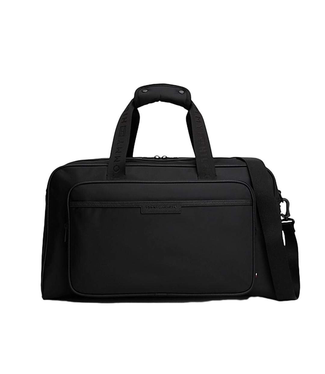 Sac de voyage noir homme tommy hilfiger repreve-1