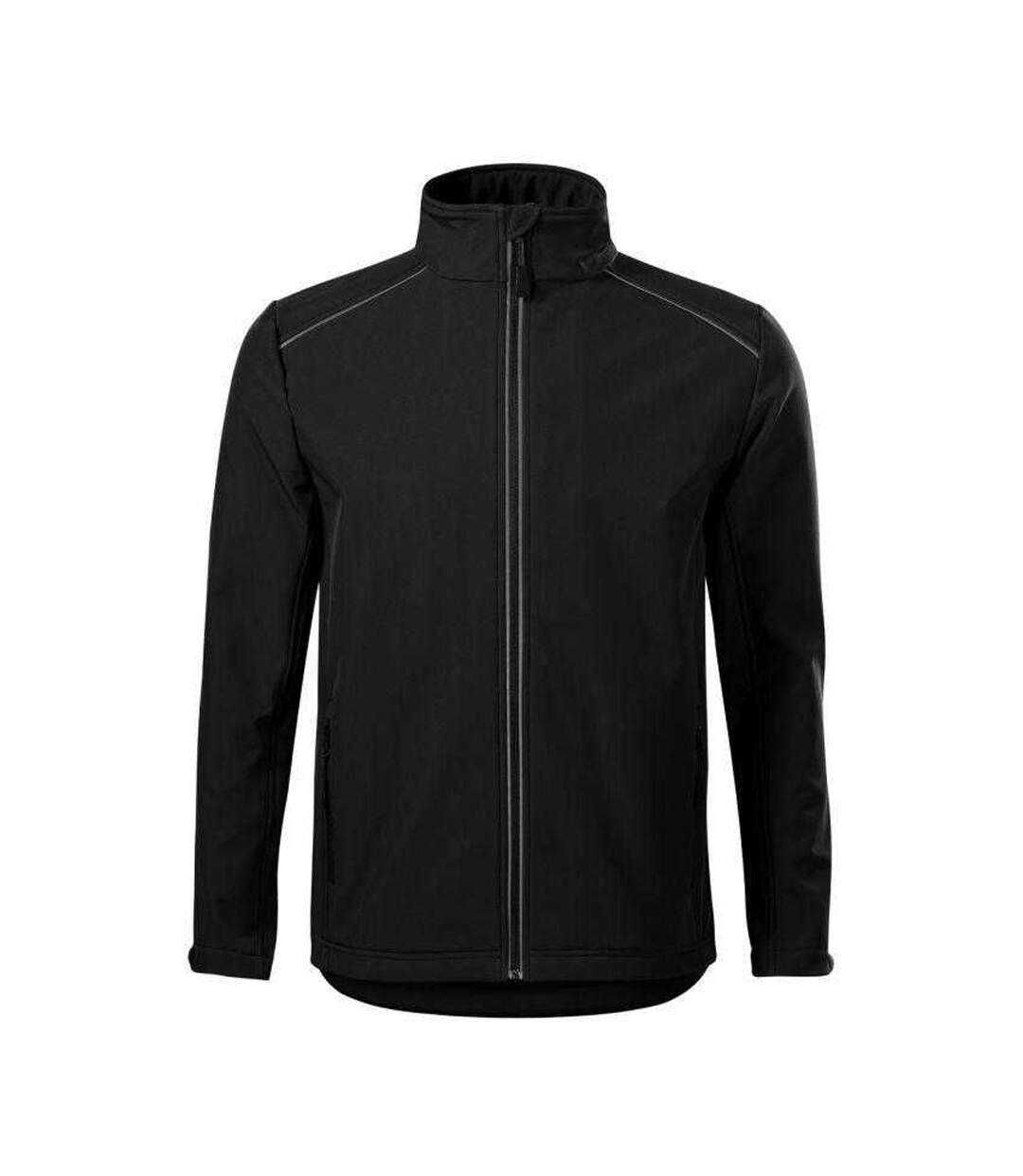 Mens Valley Soft Shell Jacket Black Malfini-1