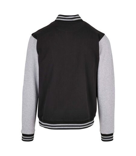 Veste De Base Contrastée Pour Hommes Noir Gris Chiné Build Your Brand