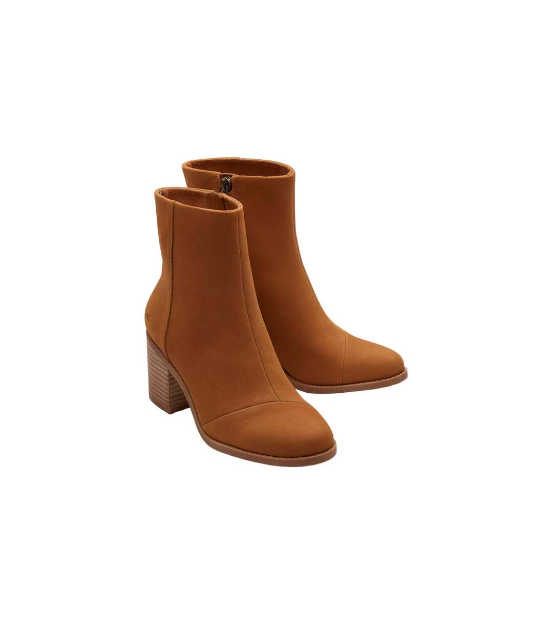 Womens/ladies Evelyn Leather Boots Tan Toms-1