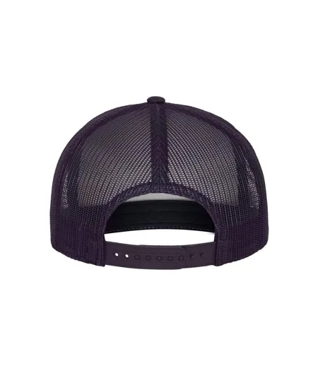 Casquette Trucker Motif/style Uni Classic Adulte Bleu Marine Blanc Flexfit