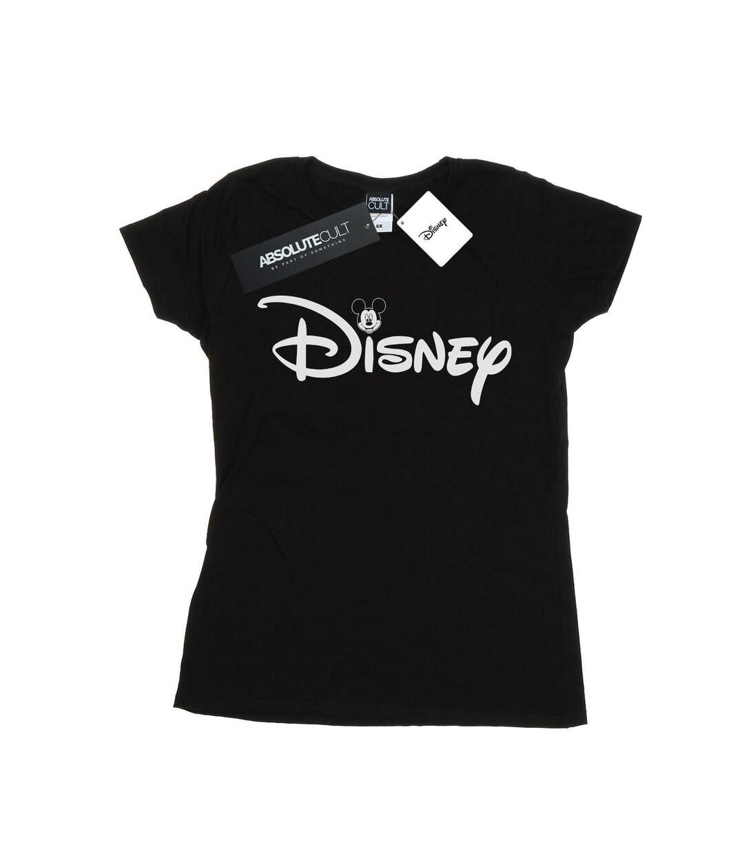 Disney T-shirt en coton avec logo de la tête de Mickey Mouse pour femmes/femmes (Noir) - UTBI32991-1