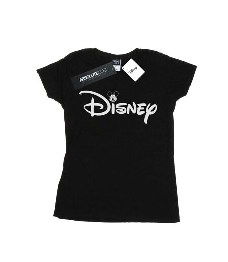 Disney T-shirt en coton avec logo de la tête de Mickey Mouse pour femmes/femmes (Noir) - UTBI32991