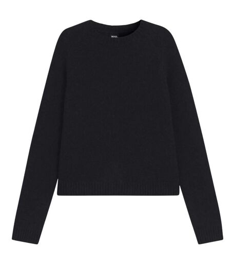Womens/ladies Febisan Knitted Sweatshirt Black Boss