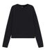 Womens/ladies Febisan Knitted Sweatshirt Black Boss-1