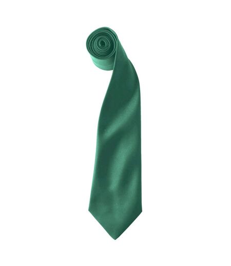 Premier Colours Mens Satin Clip Tie (Pack of 2) (Emerald) (One size) - UTRW6940