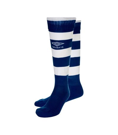 Mens hooped sock leg new royal/white Umbro