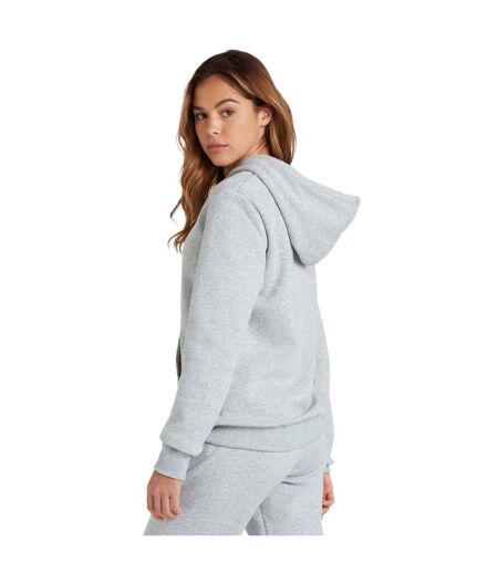Womens/ladies Club Leisure Hoodie Grey Marl White Umbro