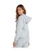 Womens/ladies Club Leisure Hoodie Grey Marl White Umbro-4