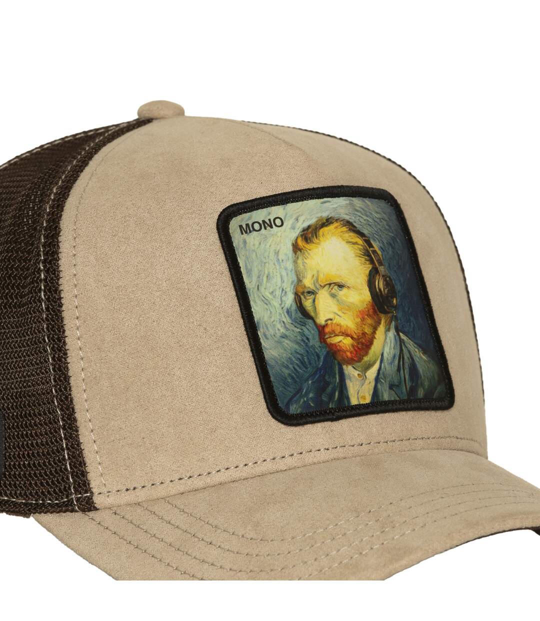 Casquette trucker premium avec filet et patch Art Mono Capslab-3