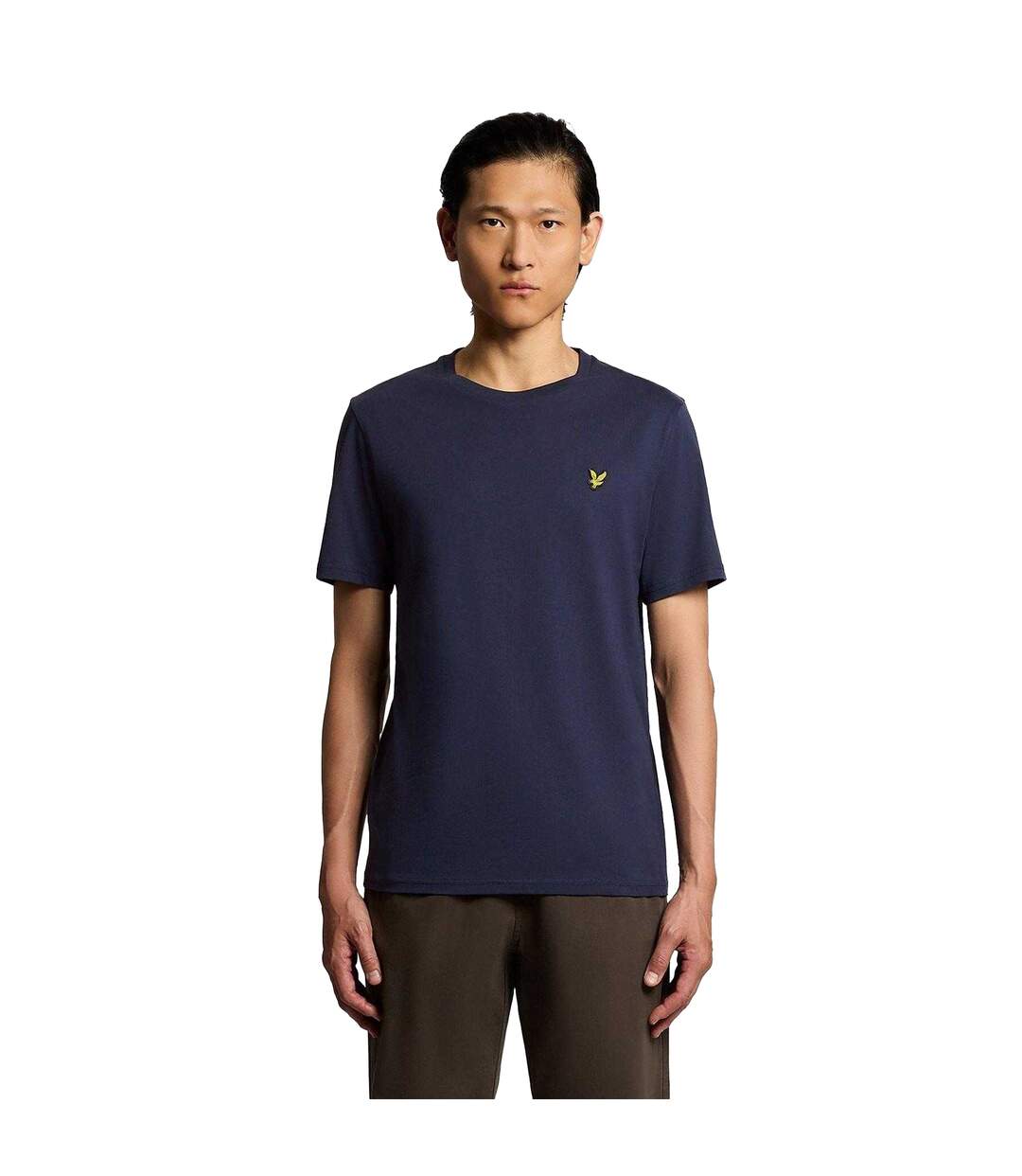 Mens Small Logo Cotton T-shirt Navy Lyle & Scott-2