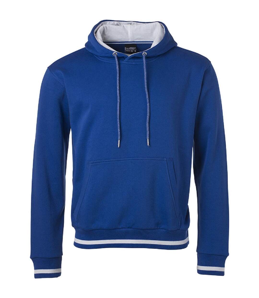 Sweat shirt à capuche homme - JN778 - bleu roi-1