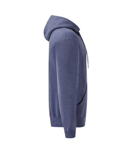 Sweat À Capuche Classic Adulte Bleu Marine Chiné Fruit Of The Loom