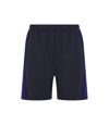 Finden & Hales Mens Knitted Pocket Shorts (Navy/Royal Blue)