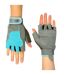 Fitness Mad Womens/Ladies Training Gloves (Gray/Blue) - UTCS1215