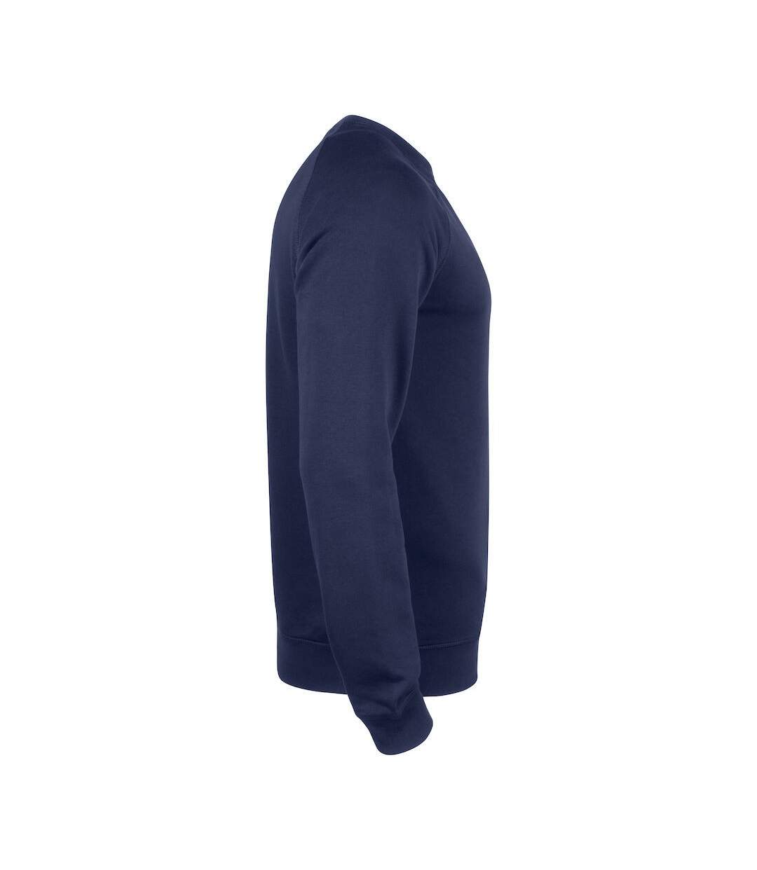 Mens Premium Round Neck Sweatshirt Dark Navy Clique-4