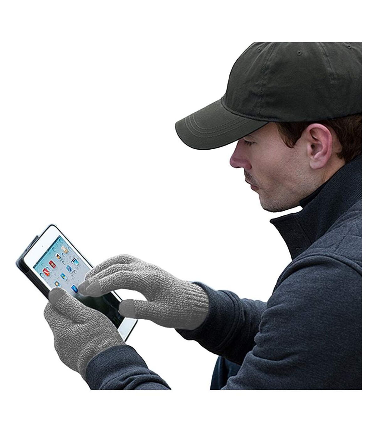 Beechfield Unisex Touchscreen Smart Phone / IPhone / IPad Winter Gloves (Heather Grey) - UTRW253