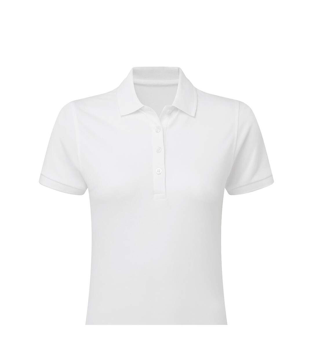 Womens/ladies Signature Stretch Tagless Polo Shirt White SG-2