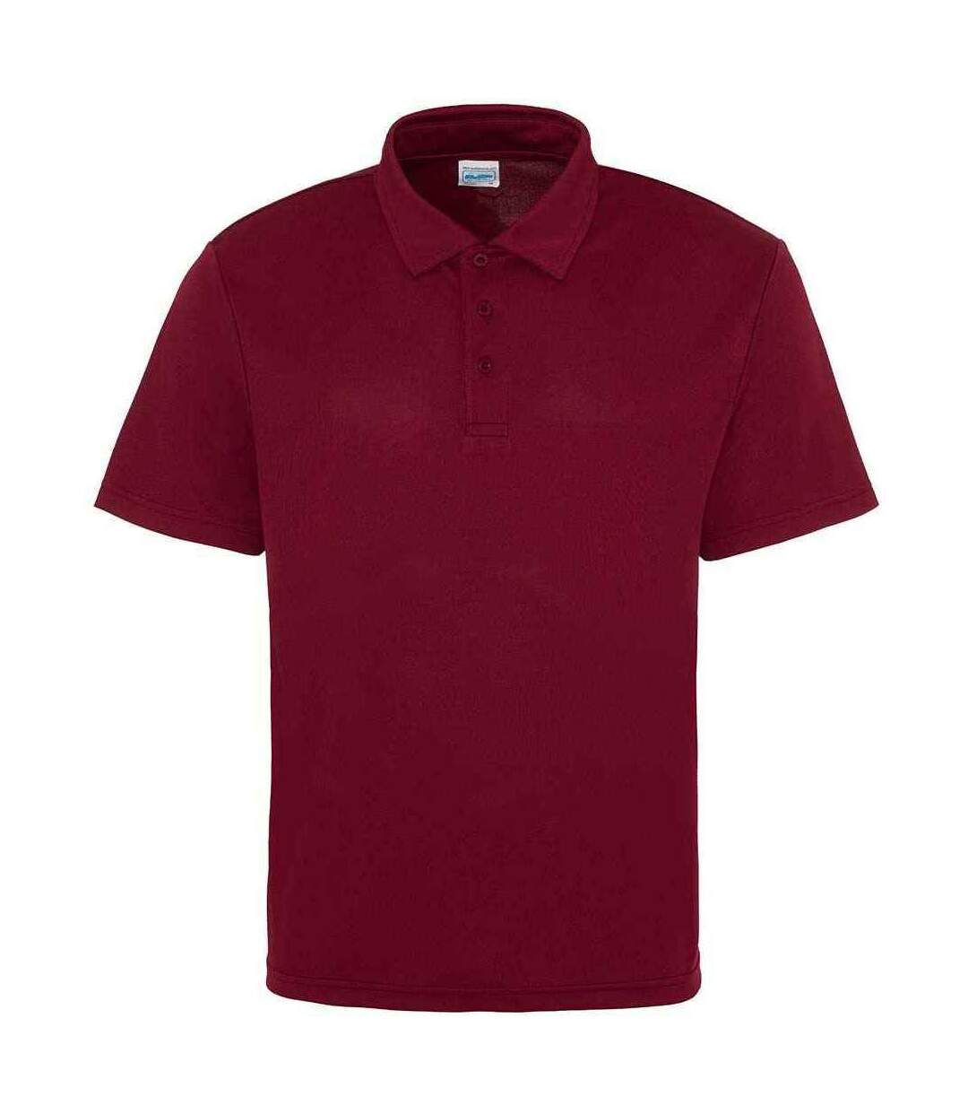 Mens moisture wicking polo shirt burgundy AWDis Cool