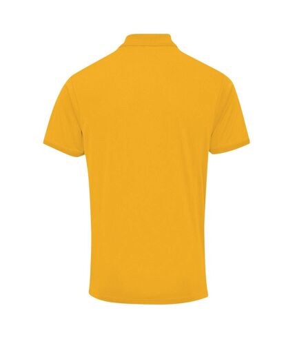 Premier Mens Coolchecker Pique Short Sleeve Polo T-Shirt (Sunflower) - UTRW4401