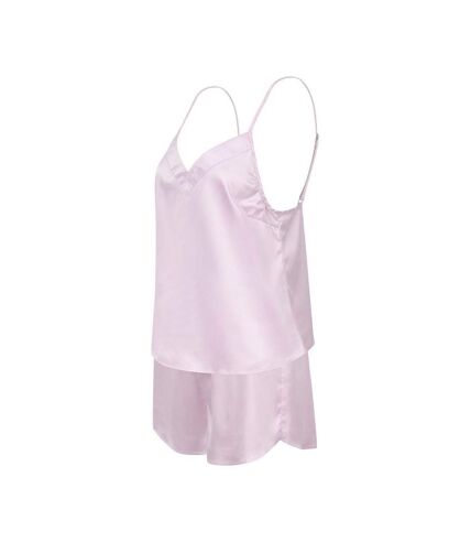 Towel City Womens/Ladies Satin Short Pyjama Set (Light Pink) - UTRW9855
