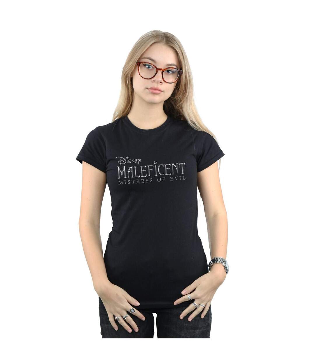 Disney T-shirt en coton avec logo Femmes/Dames Maleficent Mistress Of Evil (Noir) - UTBI30677-2