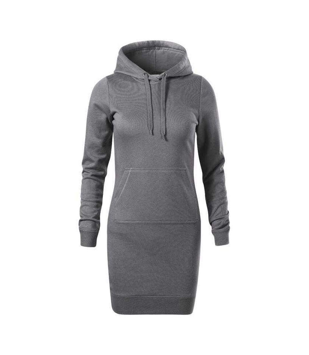 Robe À Capuche Snap Femme Gris Foncé Malfini-1
