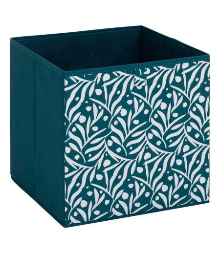 Lot de 2 boites de rangement OLIVIA - L. 31 x l.31 x H. 31 cm - Bleu