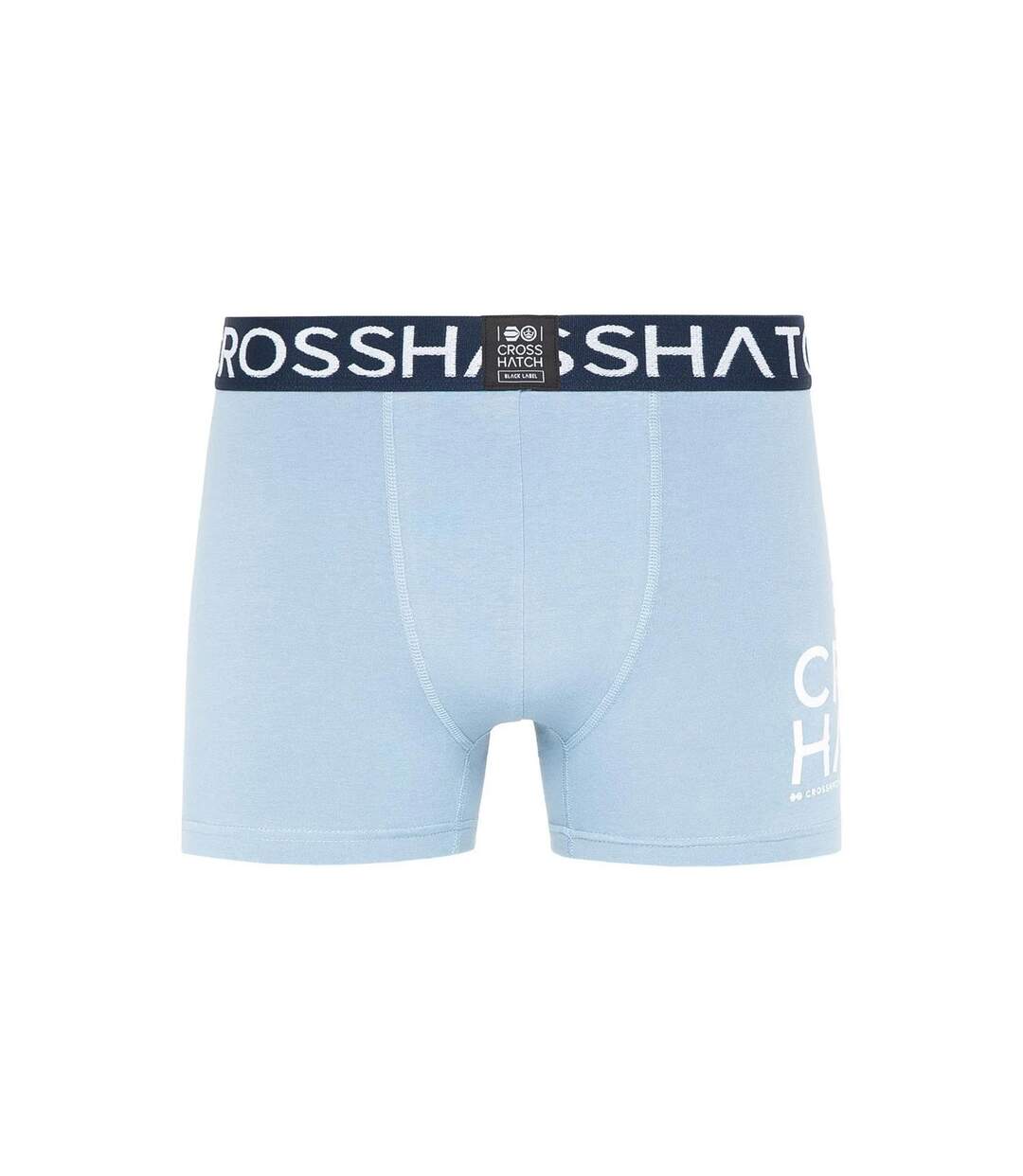 Pack of 3  Mens gridline boxer shorts  denim blue Crosshatch-2