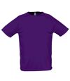 SOLS Mens Sporty Short Sleeve Performance T-Shirt (Dark Purple) - UTPC303