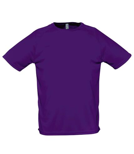 SOLS Mens Sporty Short Sleeve Performance T-Shirt (Dark Purple)