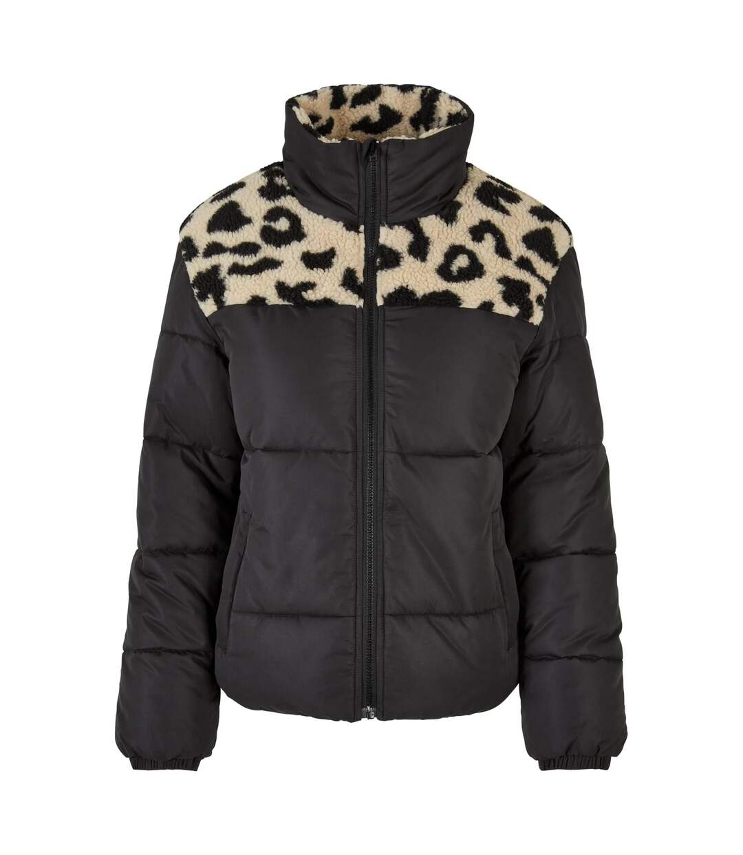 Doudoune Motif/style Imprimé Léopard Femme Noir Sable Urban Classics-1