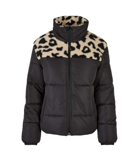 Doudoune Motif/style Imprimé Léopard Femme Noir Sable Urban Classics