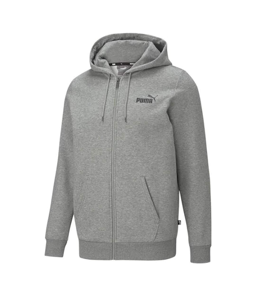 Sweat à capuche ess homme gris chiné Puma-1