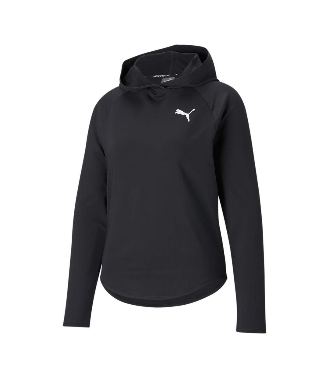 Sweat à capuche noir femme puma active - m-1