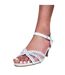 Womens/ladies jillian diamante mesh strappy shoes white Where´s That From-2