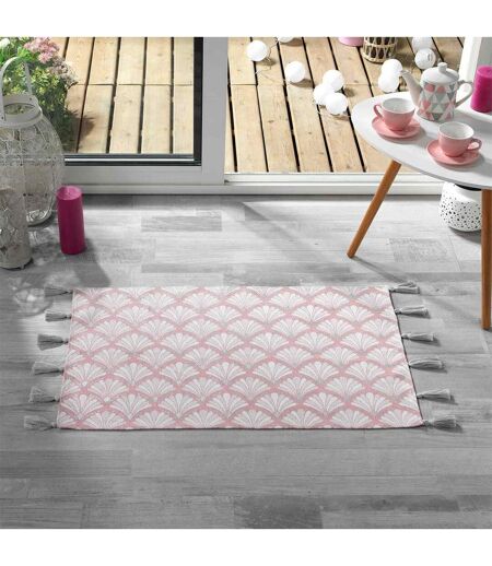 Tapis Déco à Pompons Art Chic 50x80cm Rose