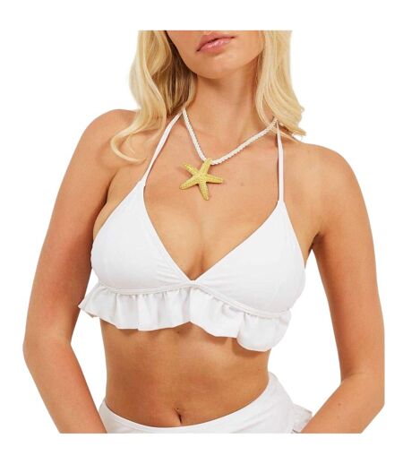 Haut De Maillot De Bain Motif/style Triangle Femme Blanc Brave Soul