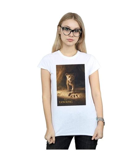 Disney - T-shirt THE LION KING MOVIE SIMBA POSTER - Femme (Blanc) - UTBI25099