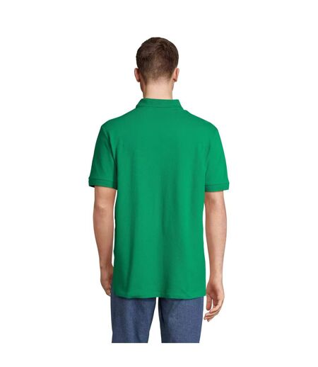 Unisex Adult Pacific Pique Twin Needle Stitch Polo Shirt Kelly Green SOLS