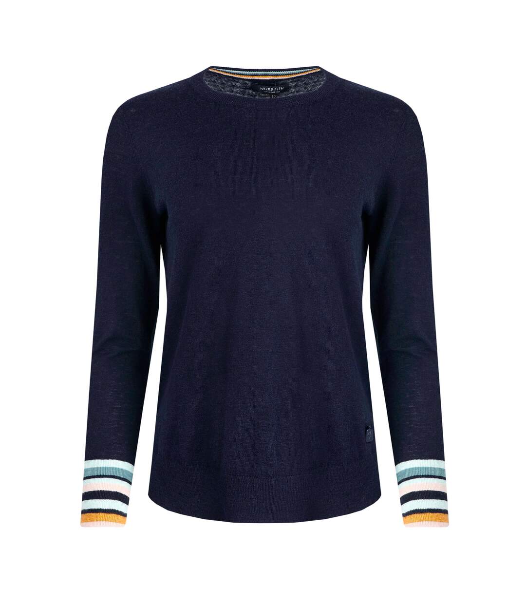 Womens/ladies kinga lightweight knitted jumper navy Weird Fish-1