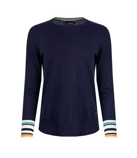 Womens/ladies kinga lightweight knitted jumper navy Weird Fish