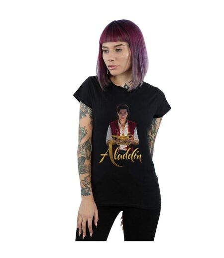 Disney Femme/Ladies Aladdin Movie Aladdin Photo Cotton T-Shirt (Noir) - UTBI6591