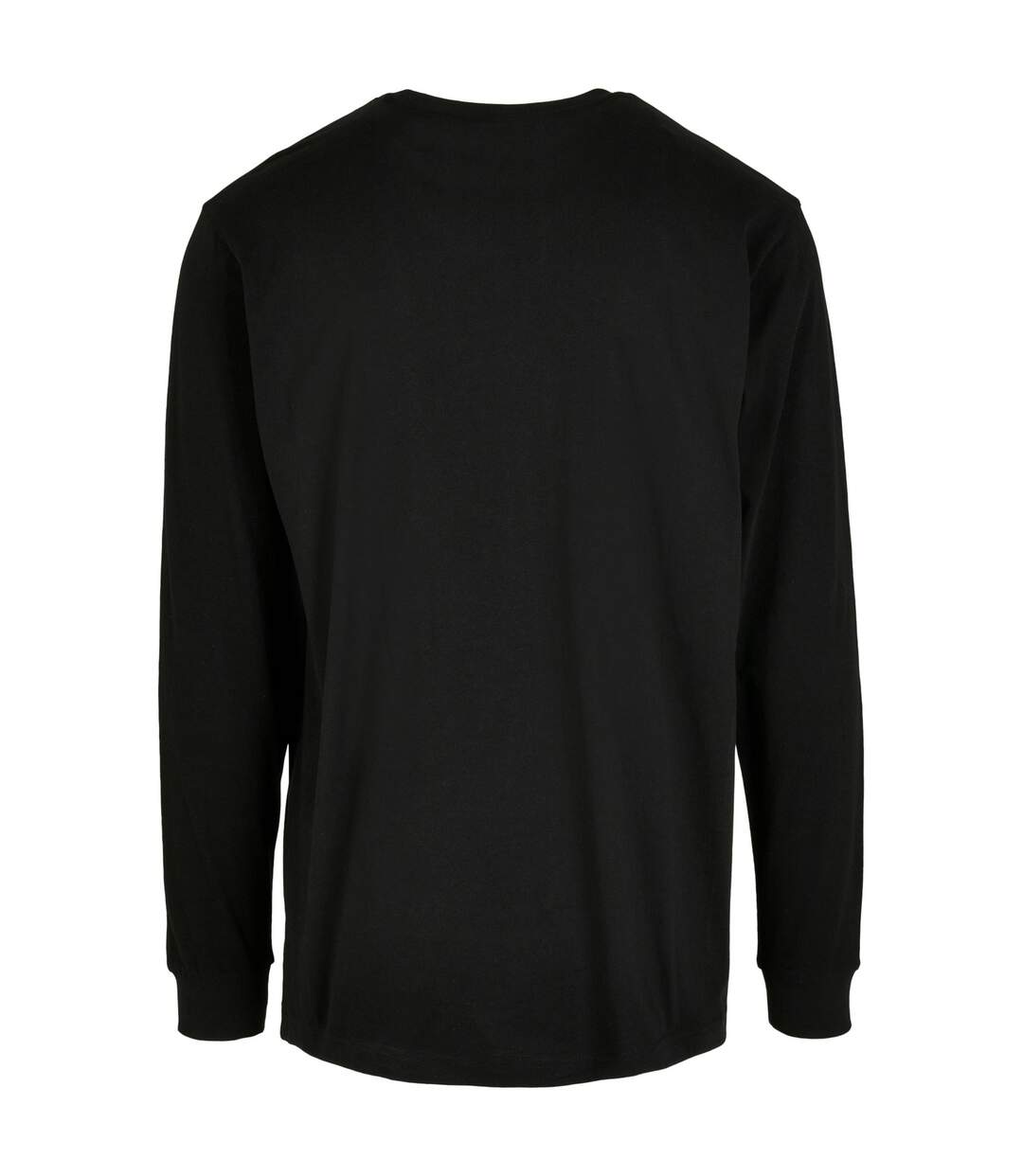Unisex Adult Organic Ribbed Cuff Long-sleeved Sweatshirt Black Build Your Brand-2