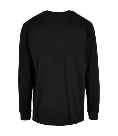 Unisex Adult Organic Ribbed Cuff Long-sleeved Sweatshirt Black Build Your Brand