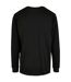 Unisex Adult Organic Ribbed Cuff Long-sleeved Sweatshirt Black Build Your Brand-2